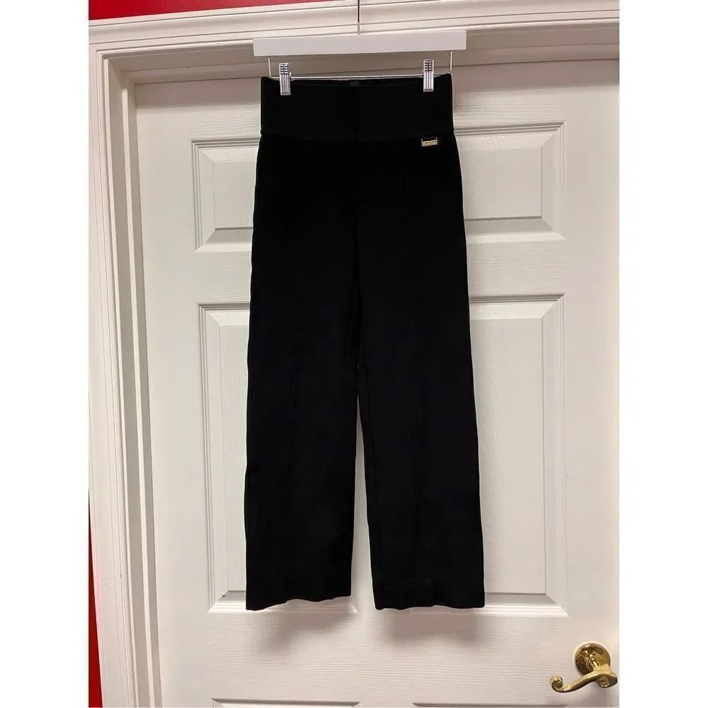 Calvin Klein Black High Waist Pull On Flattering Fit Pants sz S